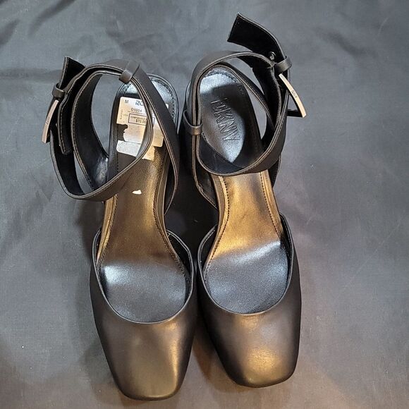 BRAND NEW DKNY BARRA LEATHER PLATFORM ANKLE WRAP PUMPS - Picture 3 of 12